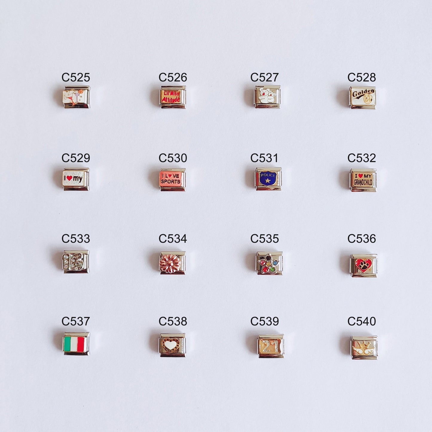 Italian Charms bracelet, Gift for her